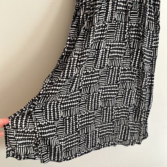 Splendid black white dots print cotton dress drawstring waist size medium - Picture 2 of 7